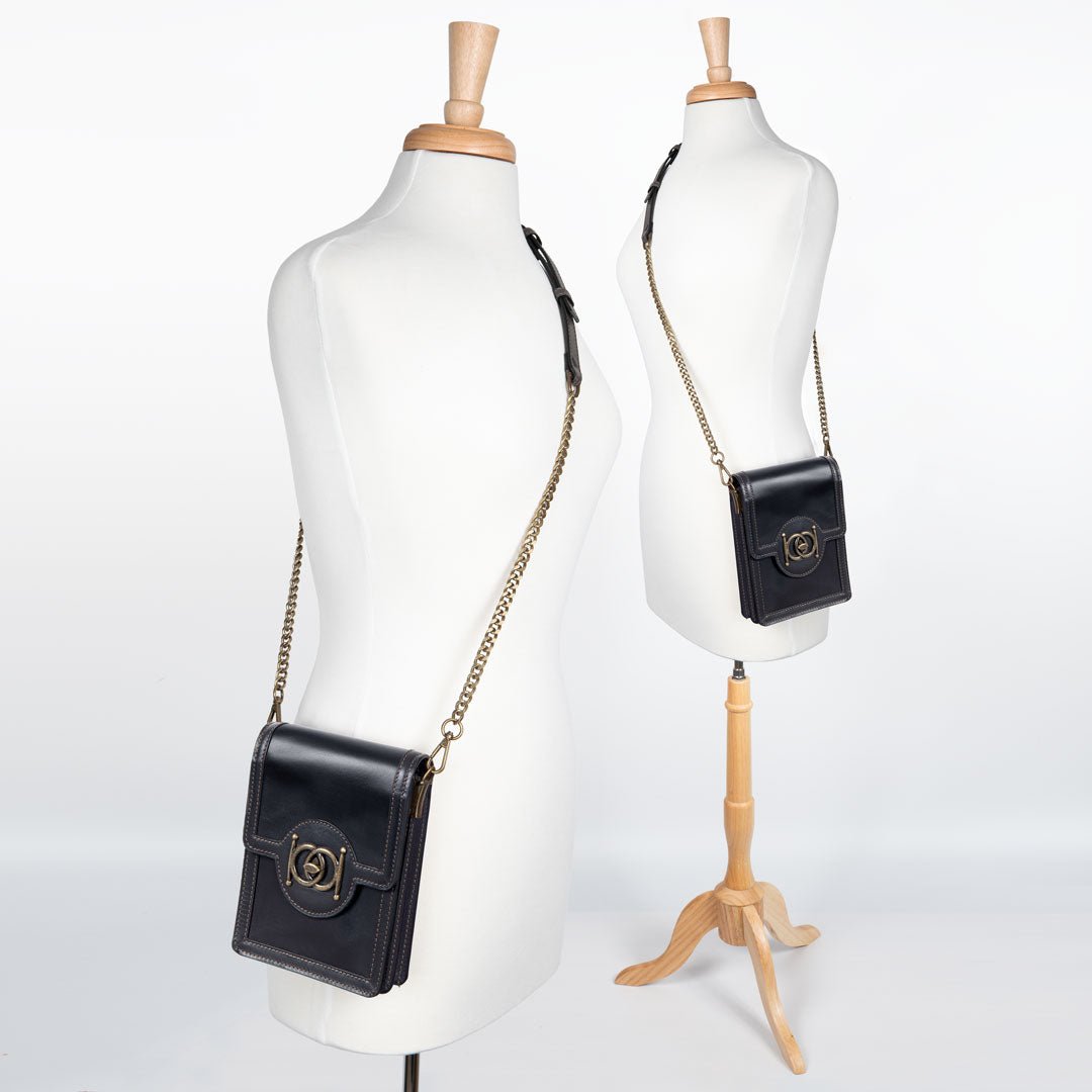 Urban Equestrian Talisman - Horse Bit Lock Phone Bag in Black