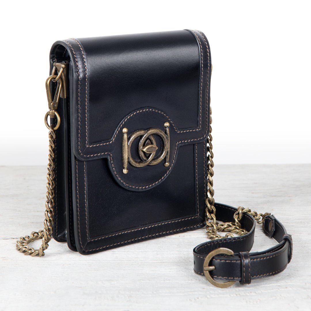 Urban Equestrian Talisman - Horse Bit Lock Phone Bag in Black