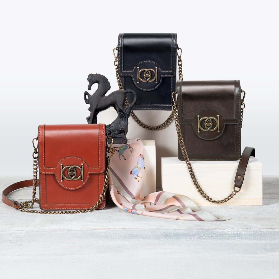 Urban Equestrian Talisman - Horse Bit Lock Phone Bag in Black