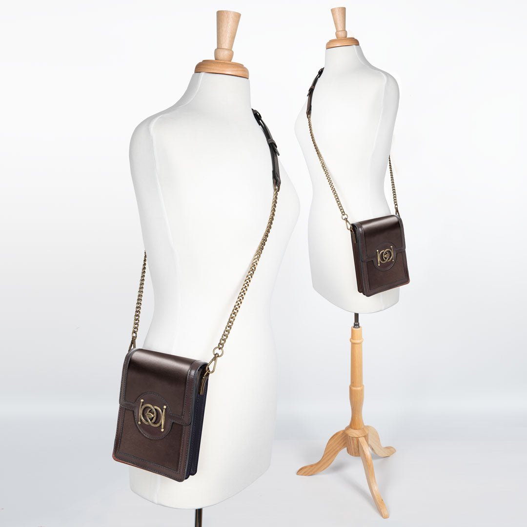 Urban Equestrian Talisman - Horse Bit Lock Phone Bag in Brown