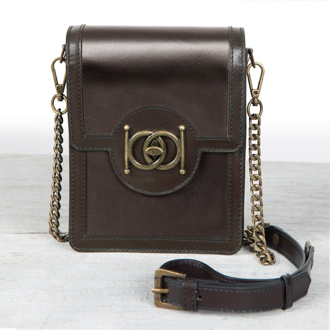Urban Equestrian Talisman - Horse Bit Lock Phone Bag in Brown