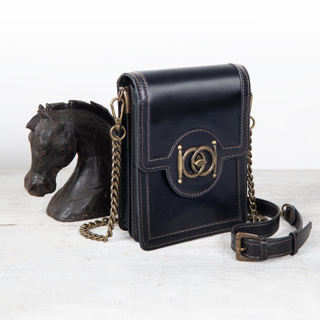 Urban Equestrian Talisman - Horse Bit Lock Phone Bag in Brown