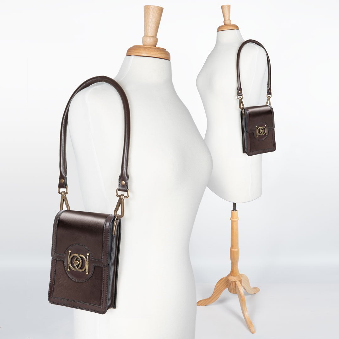 Urban Equestrian Talisman - Horse Bit Lock Phone Bag in Brown