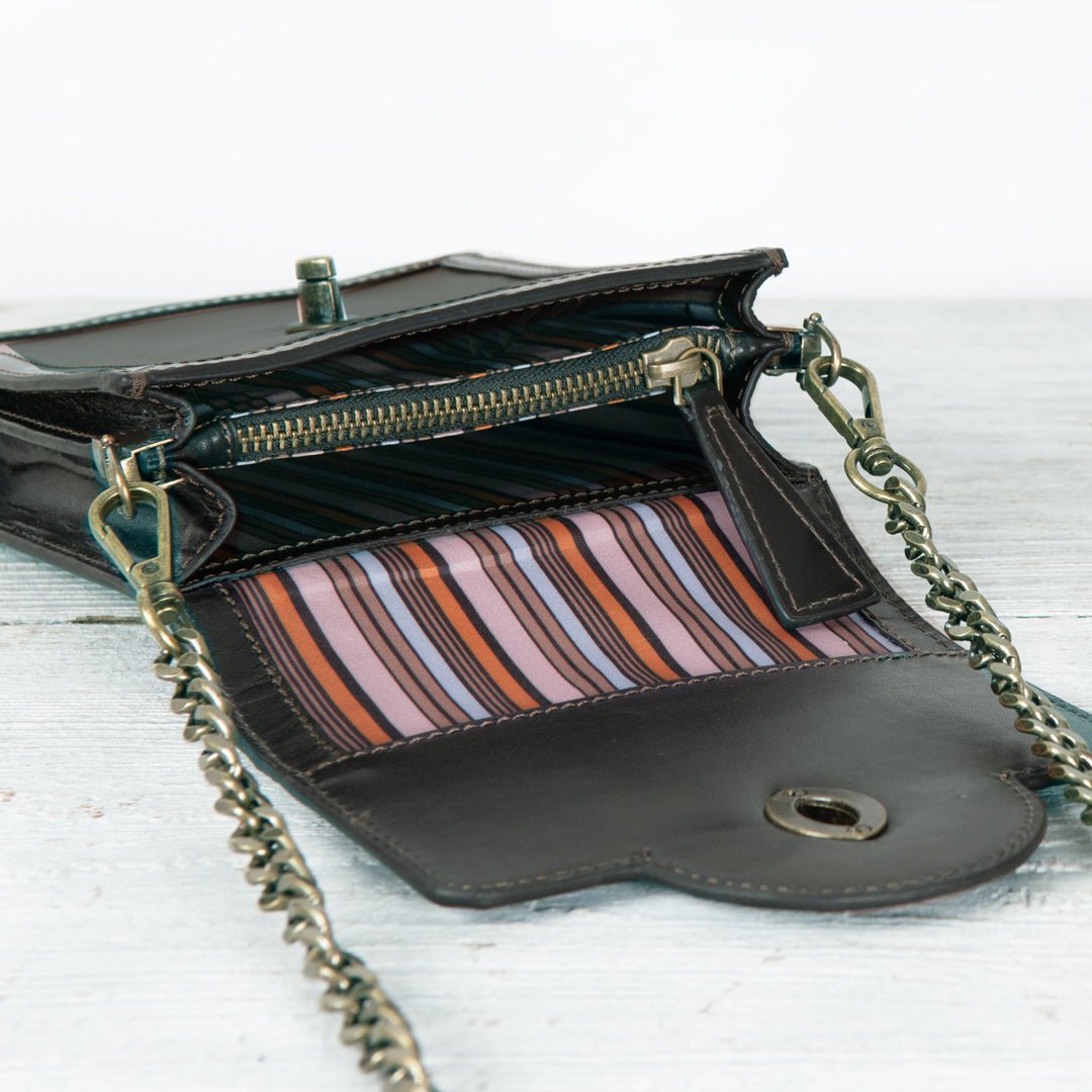 Urban Equestrian Talisman - Horse Bit Lock Phone Bag in Brown