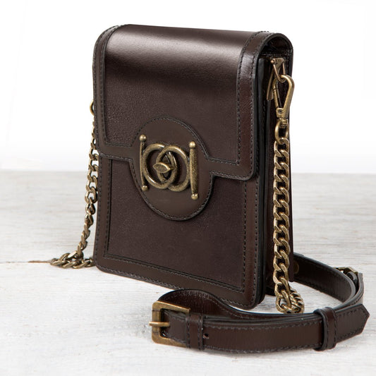 Urban Equestrian Talisman - Horse Bit Lock Phone Bag in Brown
