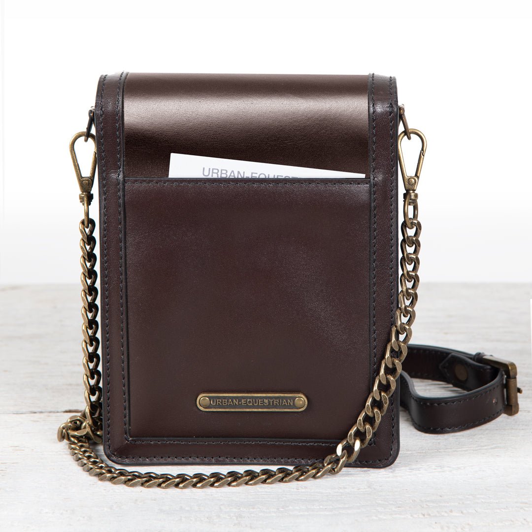Urban Equestrian Talisman - Horse Bit Lock Phone Bag in Brown