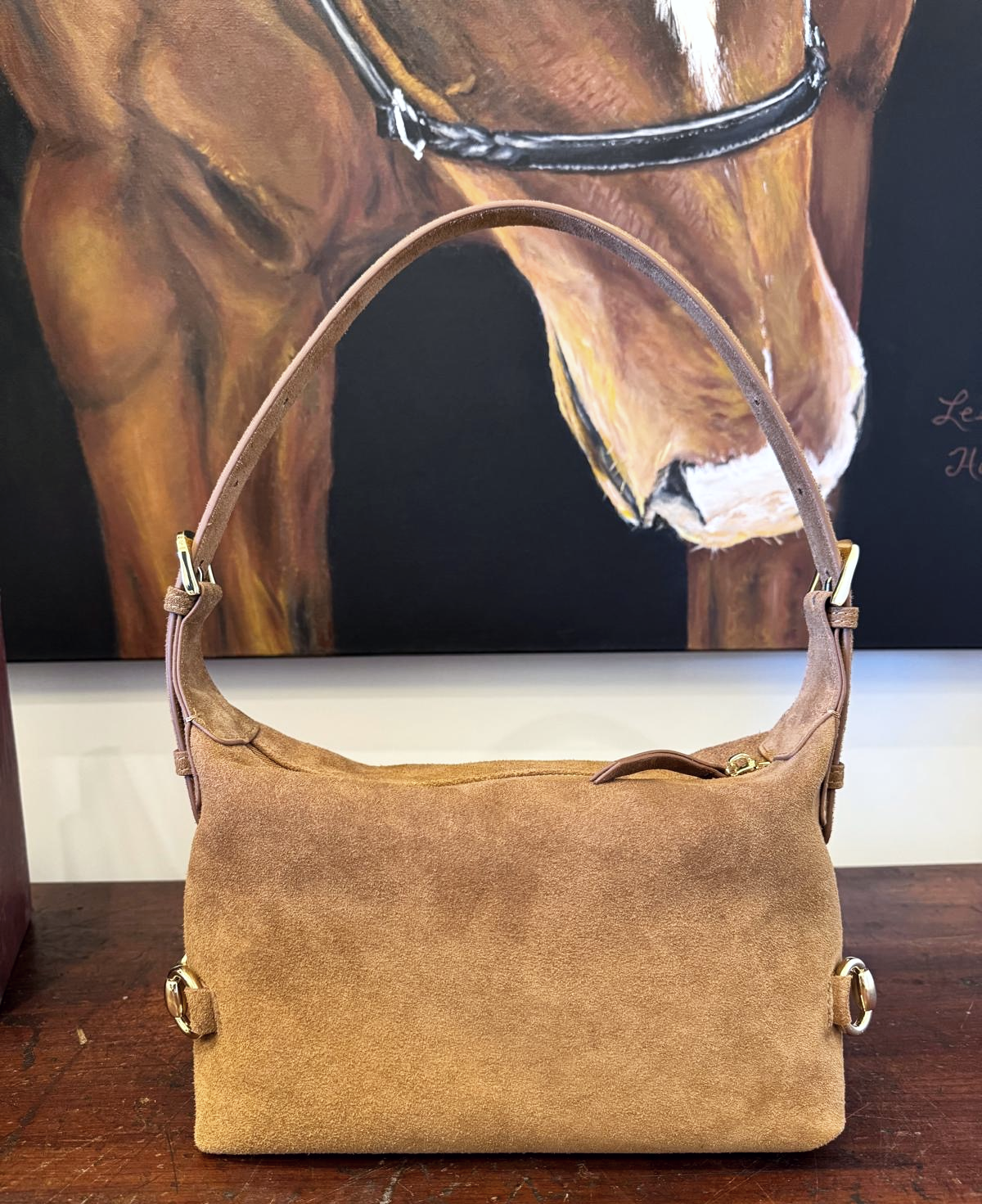 Tucker Tweed  - Bethany Bit Bag Suede- Limited Edition Milk Chocolate