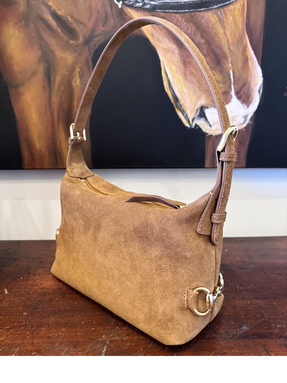 Tucker Tweed  - Bethany Bit Bag Suede- Limited Edition Milk Chocolate