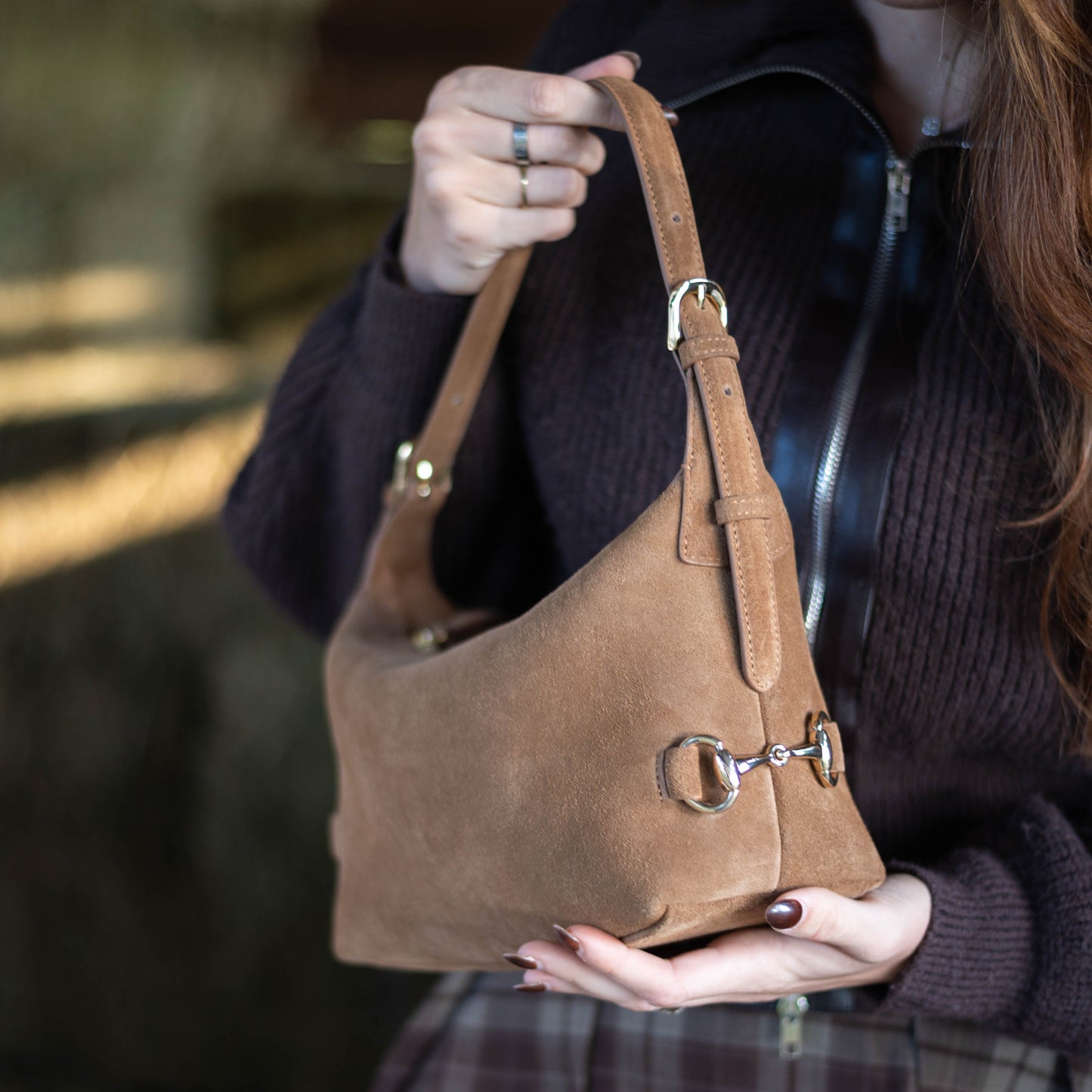 Tucker Tweed  - Bethany Bit Bag Suede- Limited Edition Milk Chocolate