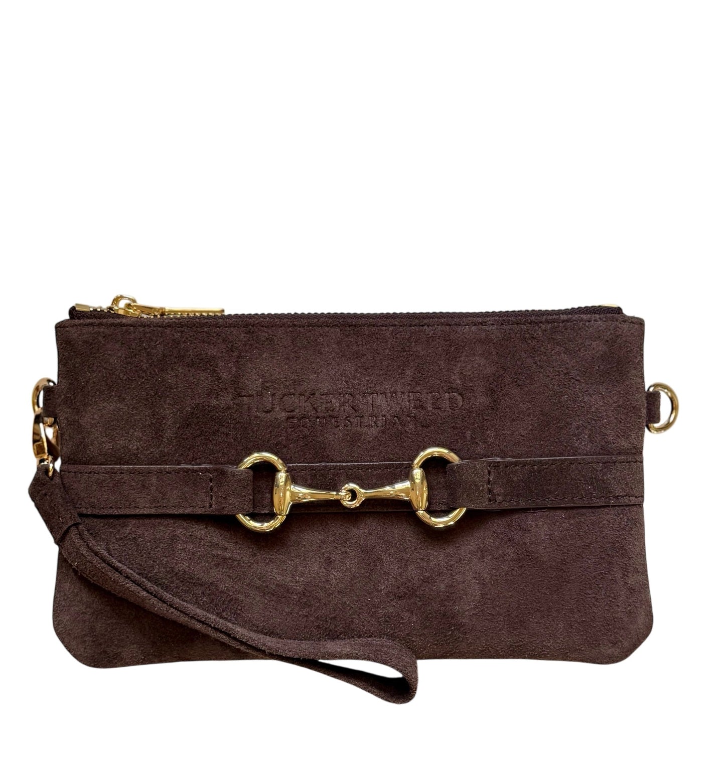 Tucker Tweed  - Wellington Wristlet Espresso Suede Edition