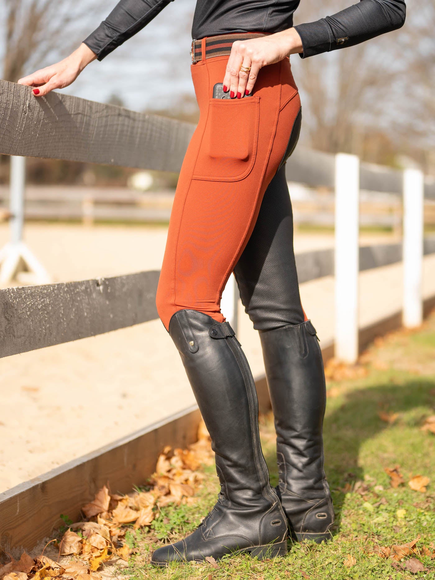 FITS Riding - PerforMAX All Season Full Seat Pull On Breech w/2 Cargo Pockets