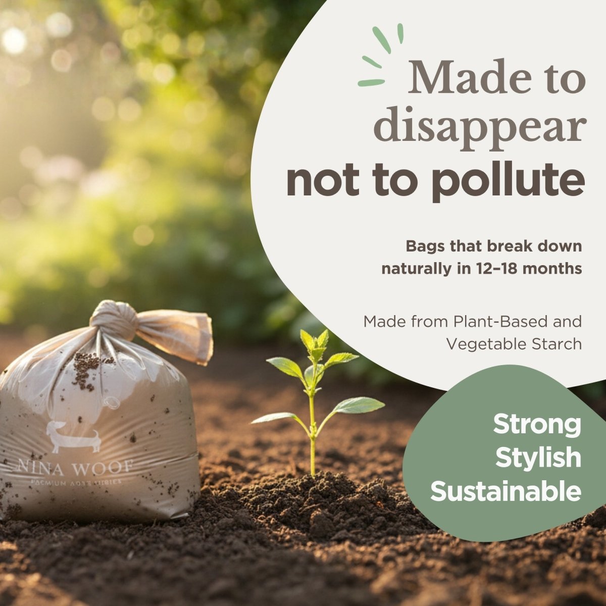 Nina Woof - Waste Bags - Biodegradable and Compostable
