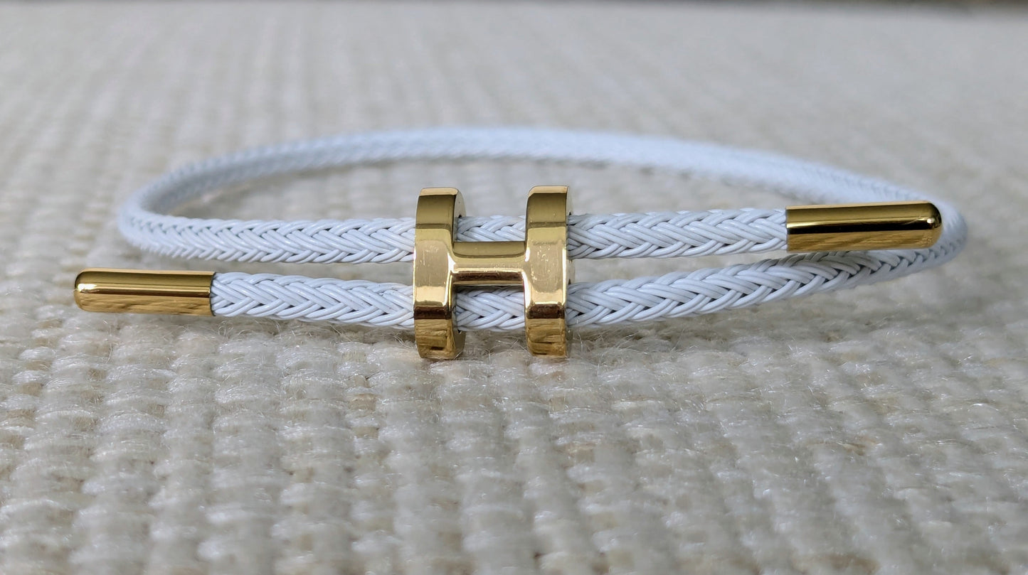 The Proper Fox - White H Bracelet